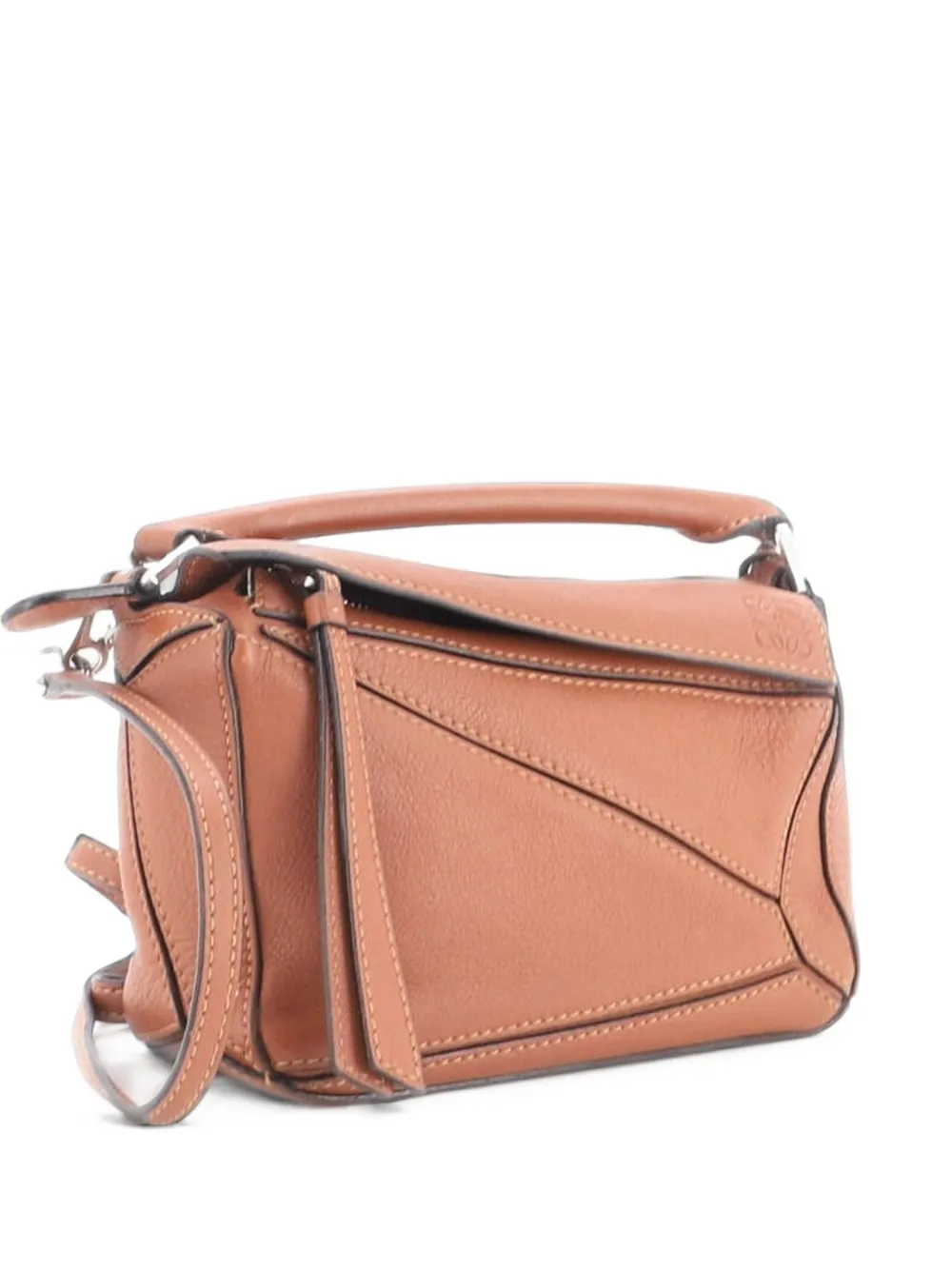 Loewe Pre-Owned Puzzle Bag Leather Mini crossbody bag - Braun