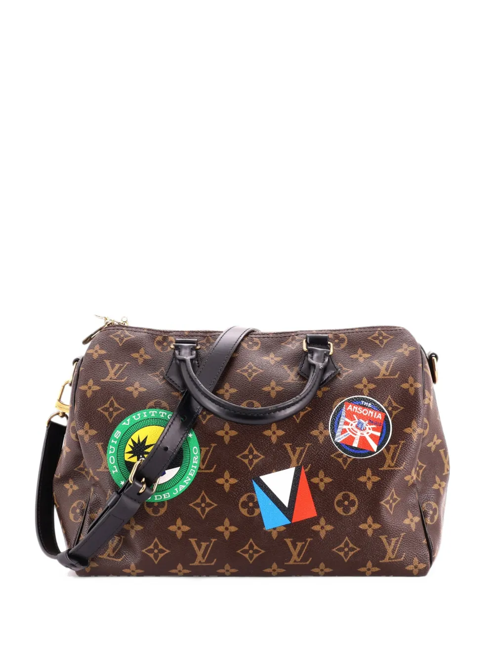 Louis Vuitton Pre-Owned Speedy Bandouliere Bag My World Tour Monogram Canvas 30 satchel - Braun