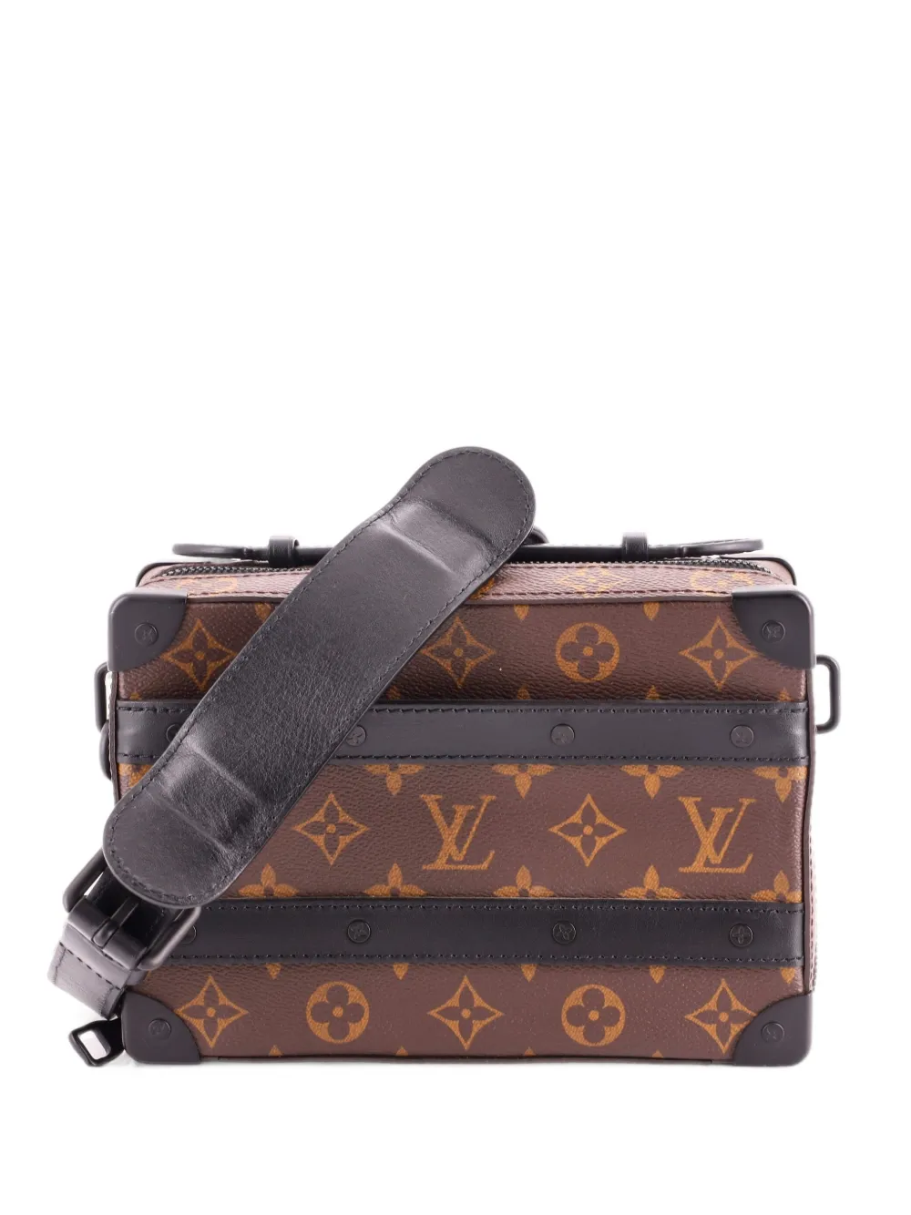 Louis Vuitton Pre-Owned Handle Soft Trunk Bag Macassar Monogram Canvas crossbody bag - Nero