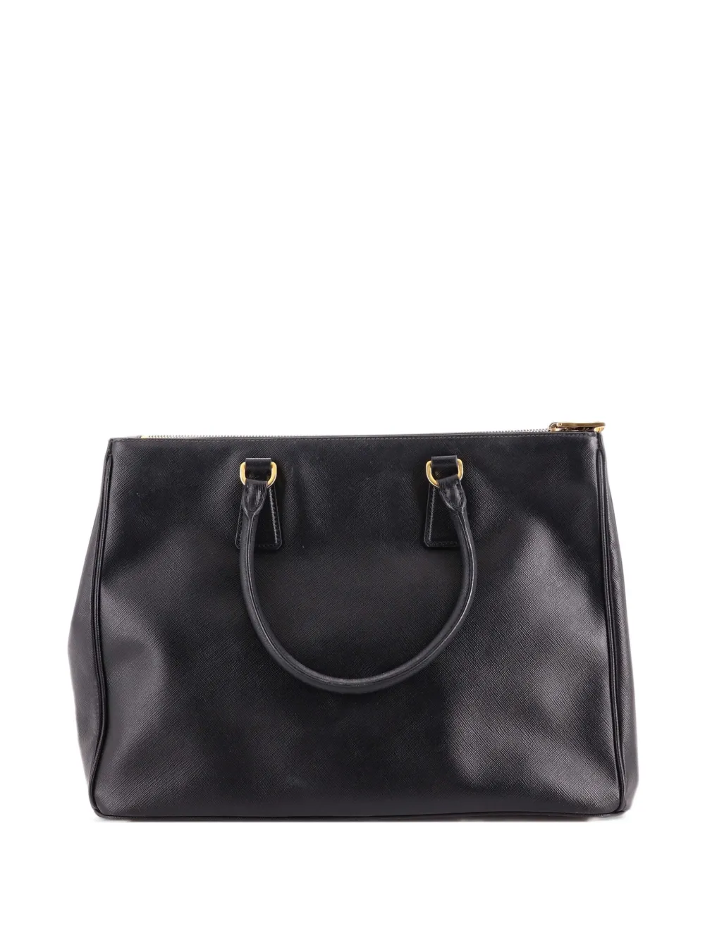 Prada Pre-Owned Double Zip Lux Saffiano Leather Large tote bag - Noir