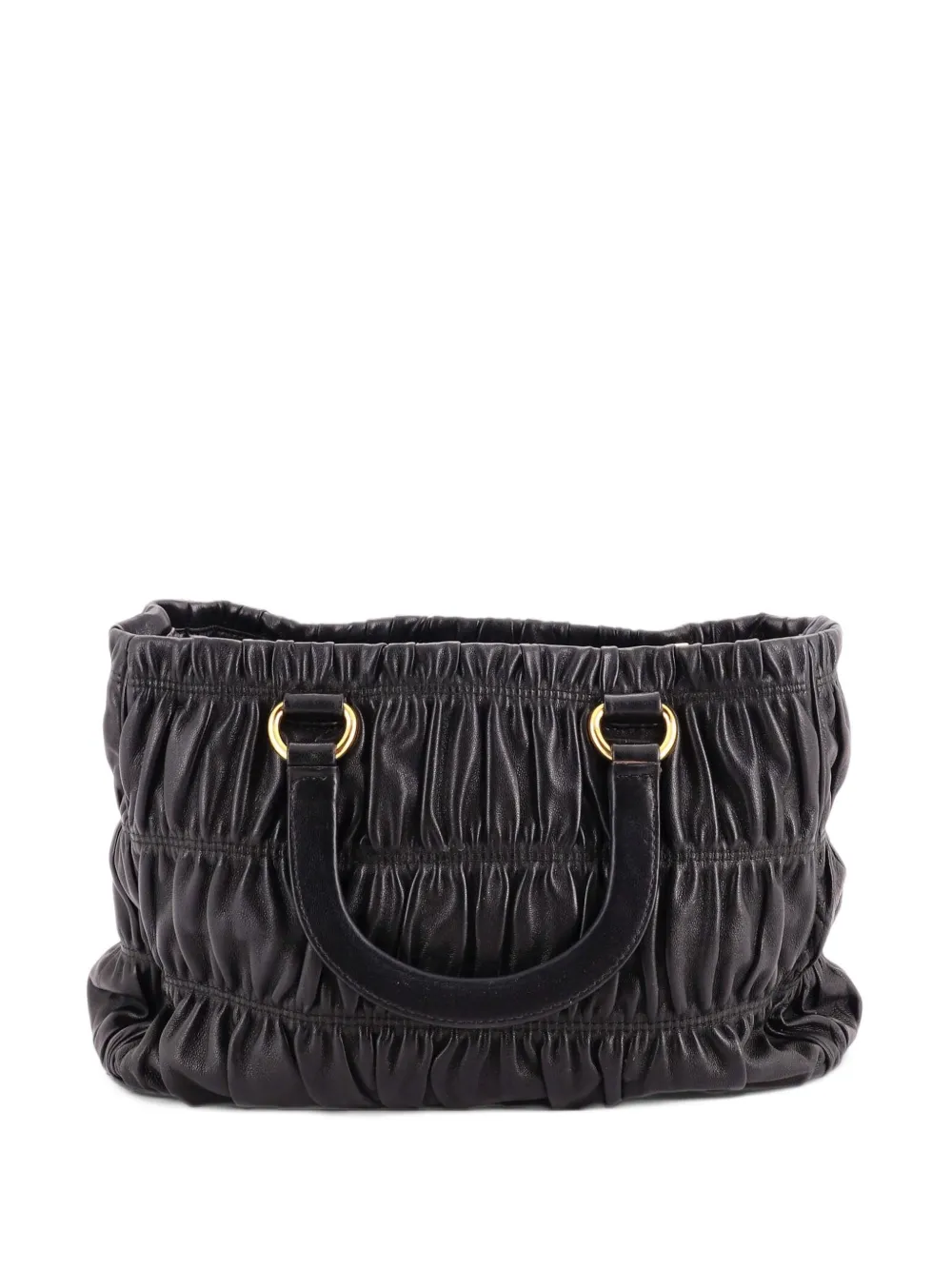 Prada Pre-Owned Gaufre Convertible Tote Nappa Leather Small satchel - Nero
