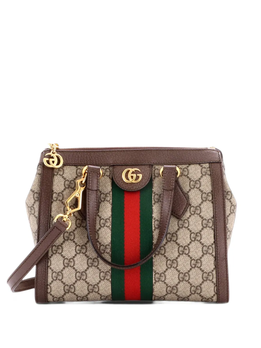 Gucci Pre-Owned Ophidia Top Handle GG Coated Canvas Small tote bag - Marrone