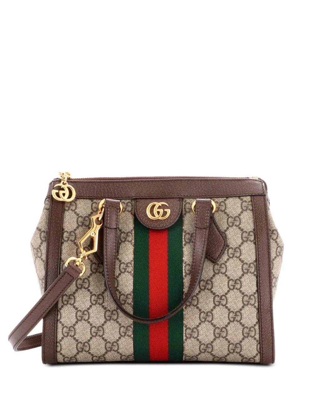 Gucci Pre-Owned Ophidia Top Handle GG Coated Canvas Small tote bag - Marrone