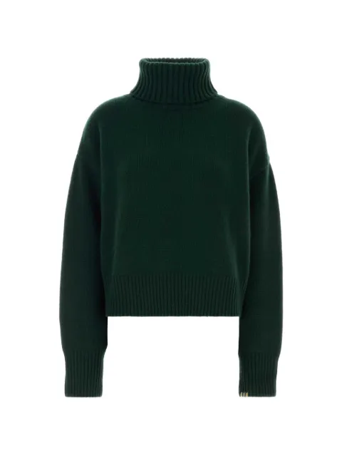extreme cashmere nº434 Crop Xtra roll-neck cashmere sweater