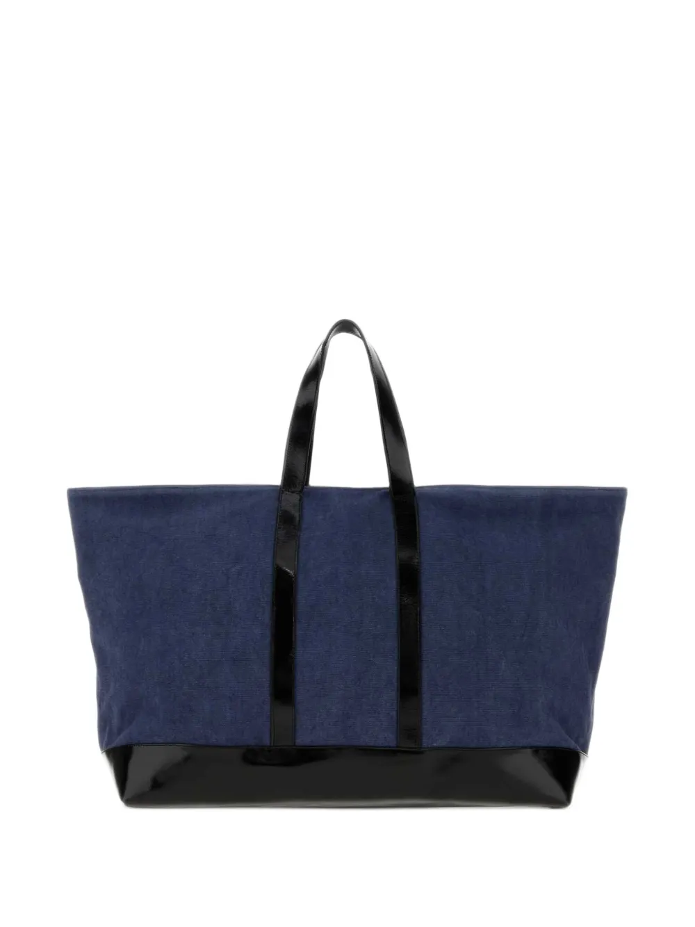 Gimaguas big canvas leather-trim tote bag - Blue