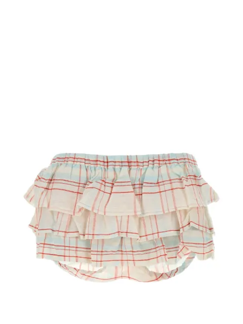 Gimaguas Jardin ruffled checked shorts