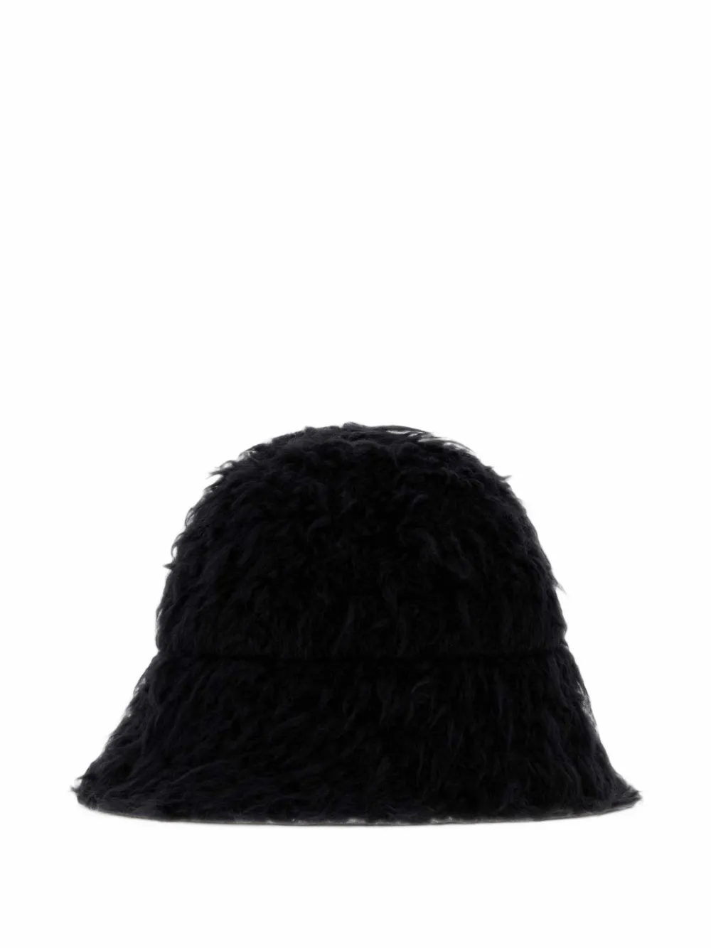 FENDI teddy-effect bucket hat Zwart
