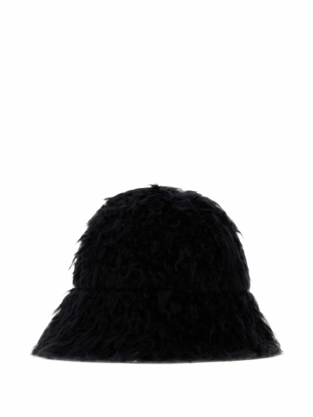 FENDI teddy-effect bucket hat Zwart