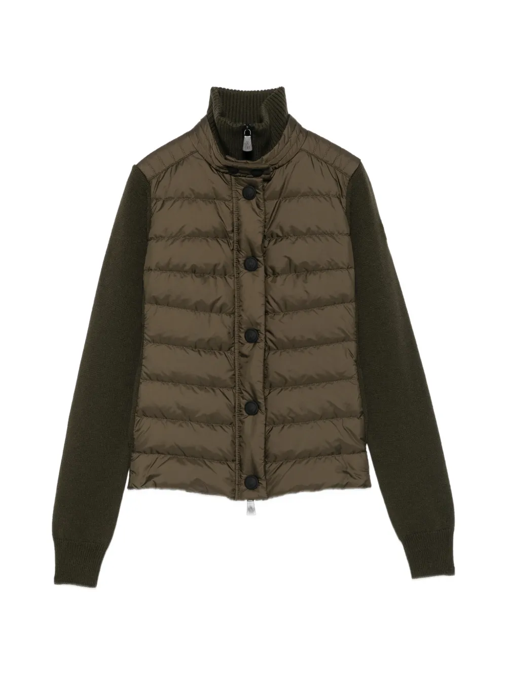 Moncler Grenoble quilted panelled jacket Groen