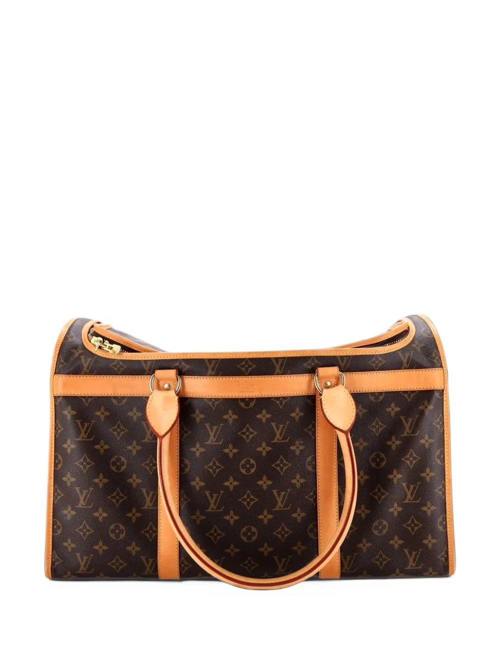 Louis Vuitton Pre-Owned Dog Carrier Satchel-Tasche aus Canvas mit Monogramm 50cm - Braun