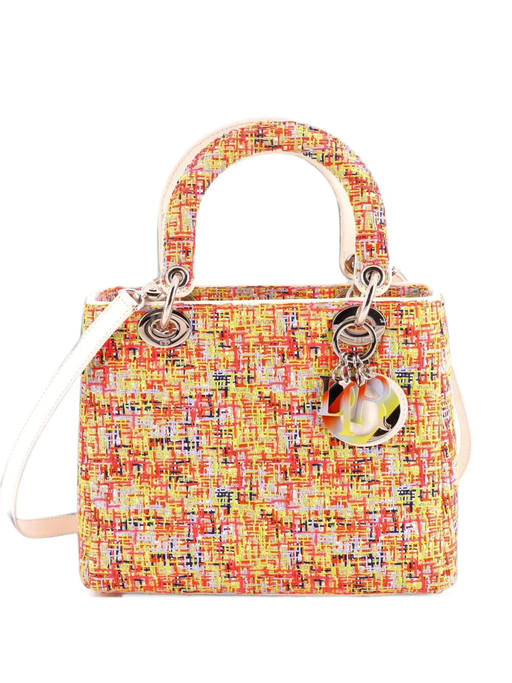 Christian Dior Pre-Owned Lady Dior Bag Tweed Medium satchel - Mehrfarbig