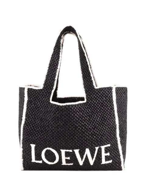 Loewe Pre-Owned tote Paula's Ibiza grande de rafia con logo