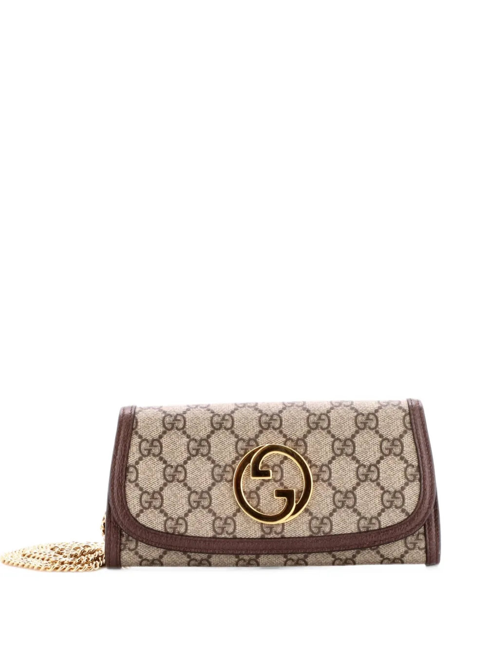 Gucci Pre-Owned Blondie NM Continental Chain Wallet GG Coated Canvas shoulder bag - Brown