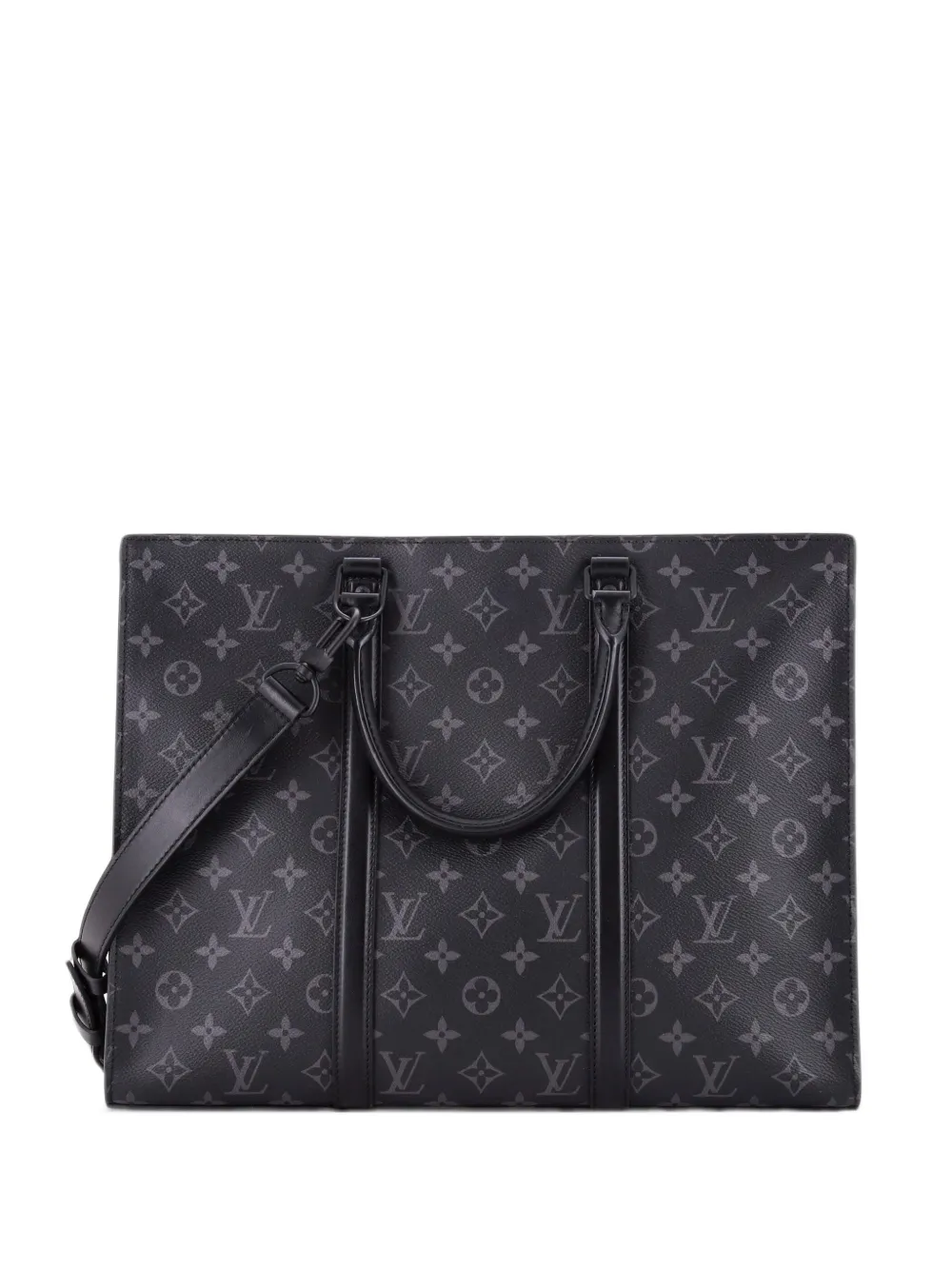 Louis Vuitton Pre-Owned Sac Plat Zipper Monogram Eclipse Canvas Horizontal tote bag - Nero
