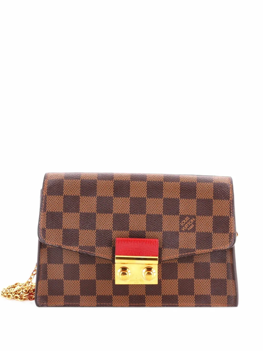 Louis Vuitton Pre-Owned Croisette Chain Wallet NM Damier crossbody bag - Marrone