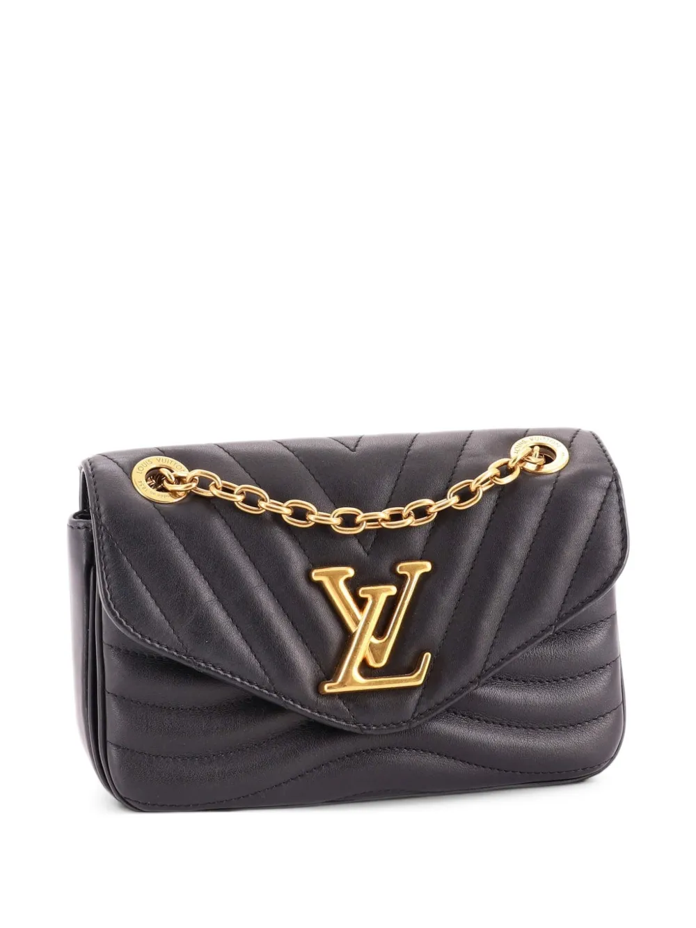 Louis Vuitton Pre-Owned New Wave Chain Bag NM Quilted Leather PM crossbody bag - Nero