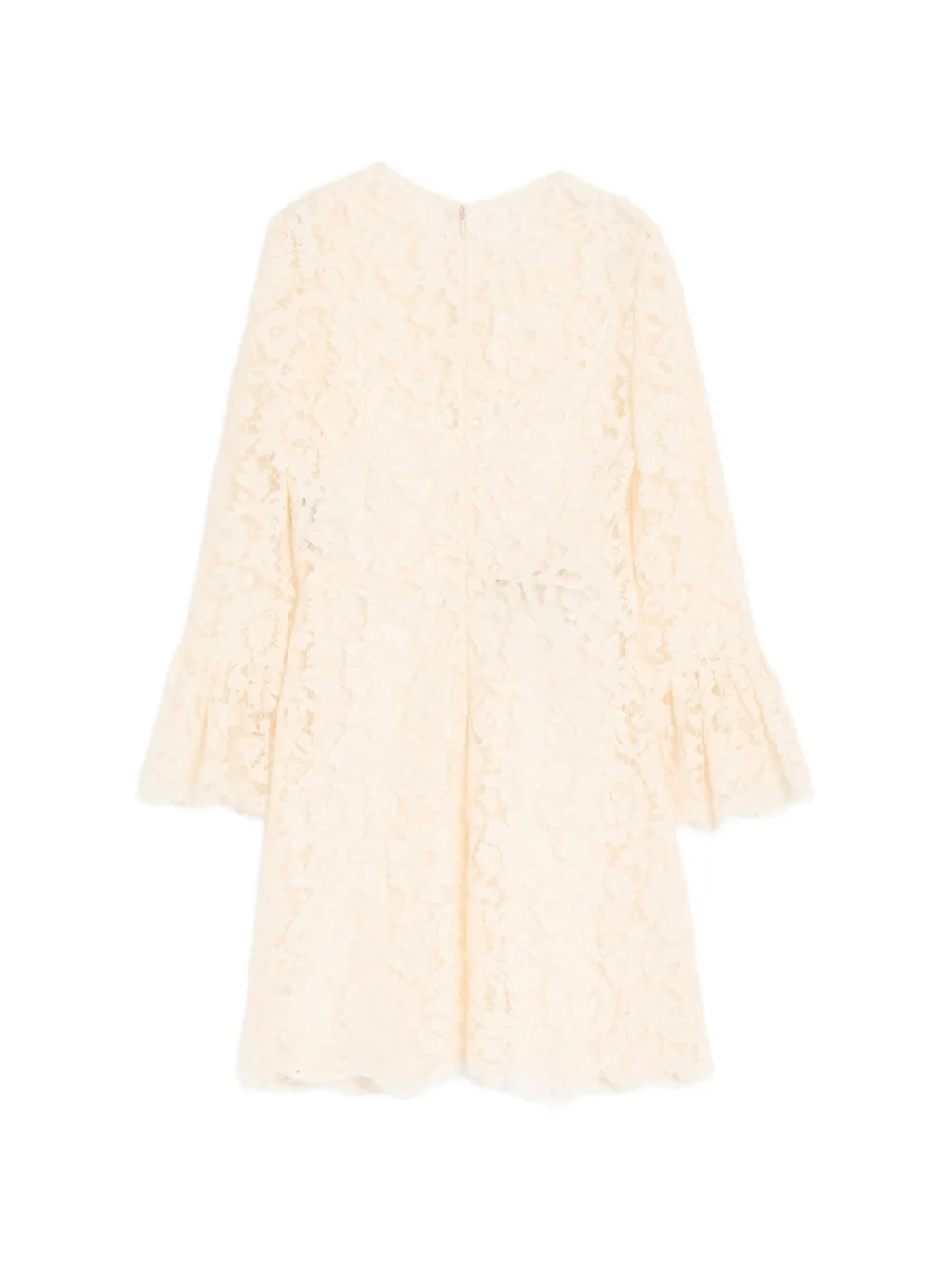Valentino Garavani Heavy Lace ruffled dress Wit