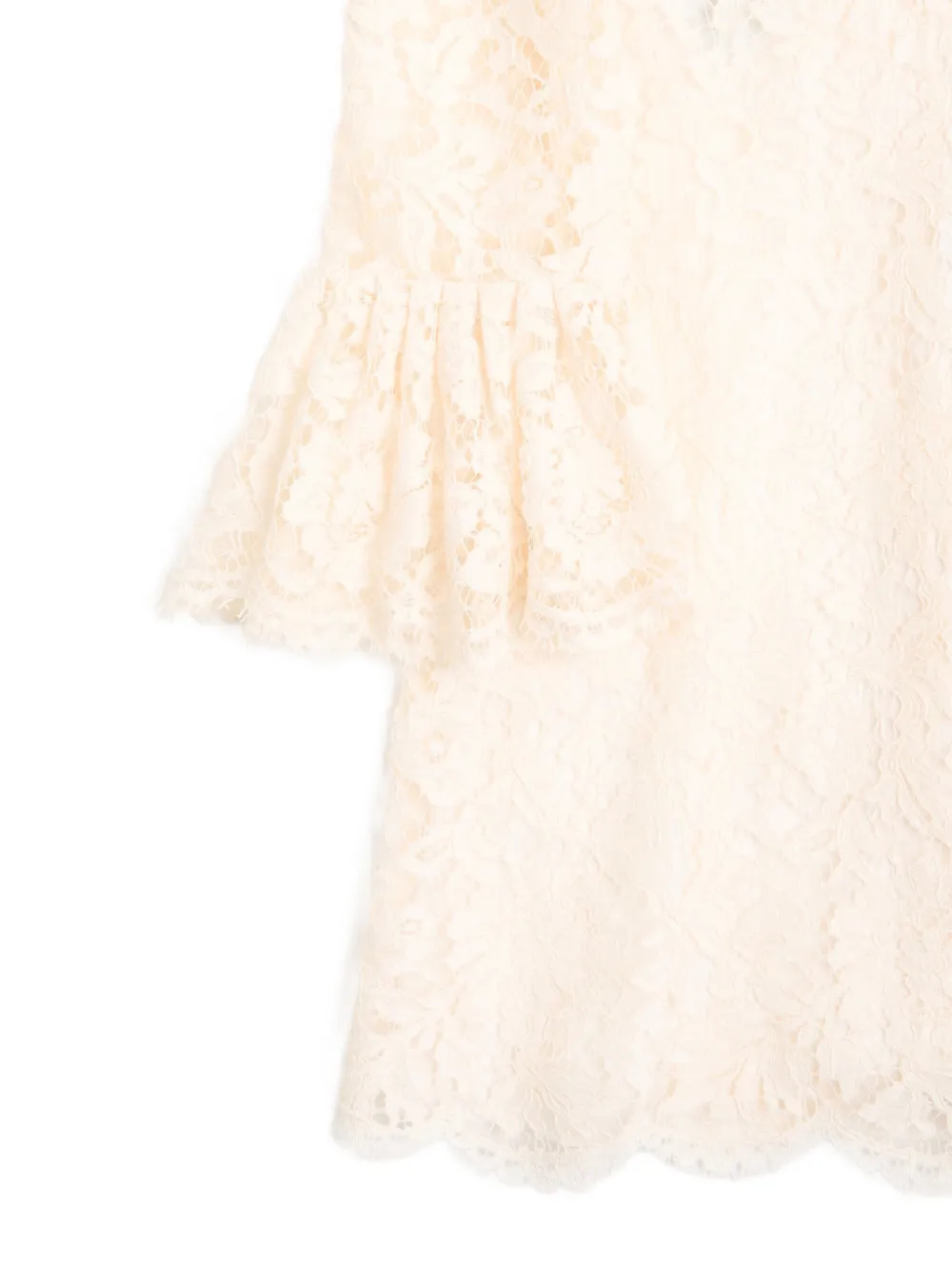 Valentino Garavani Heavy Lace ruffled dress Wit