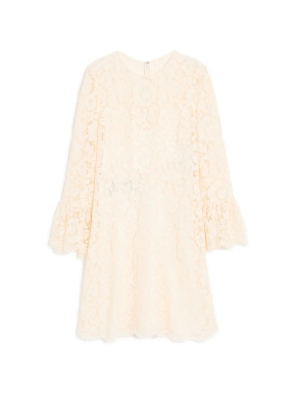 Valentino Garavani Heavy Lace ruffled dress - Bianco