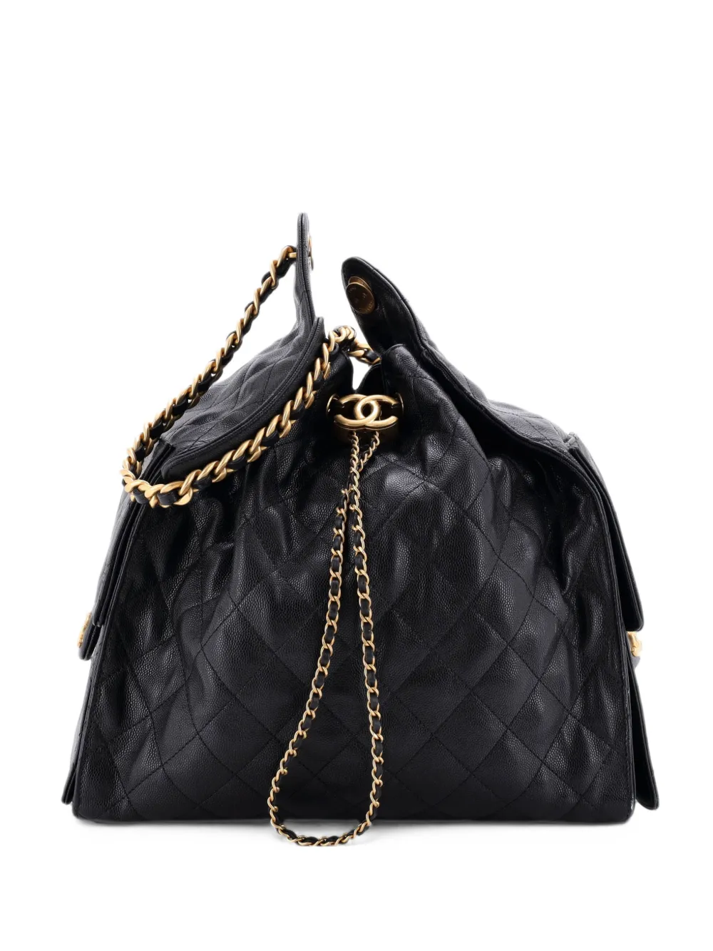 CHANEL Pre-Owned 25 Quilted Caviar Medium hobo bag - Schwarz