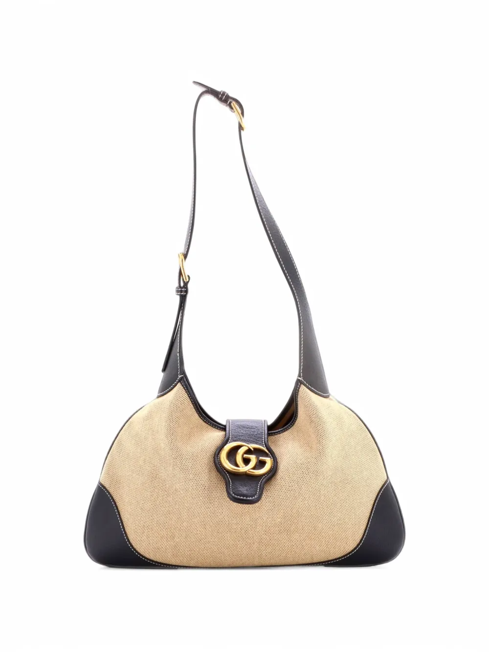 Gucci Pre-Owned Aphrodite Canvas and Leather Medium shoulder bag - Black