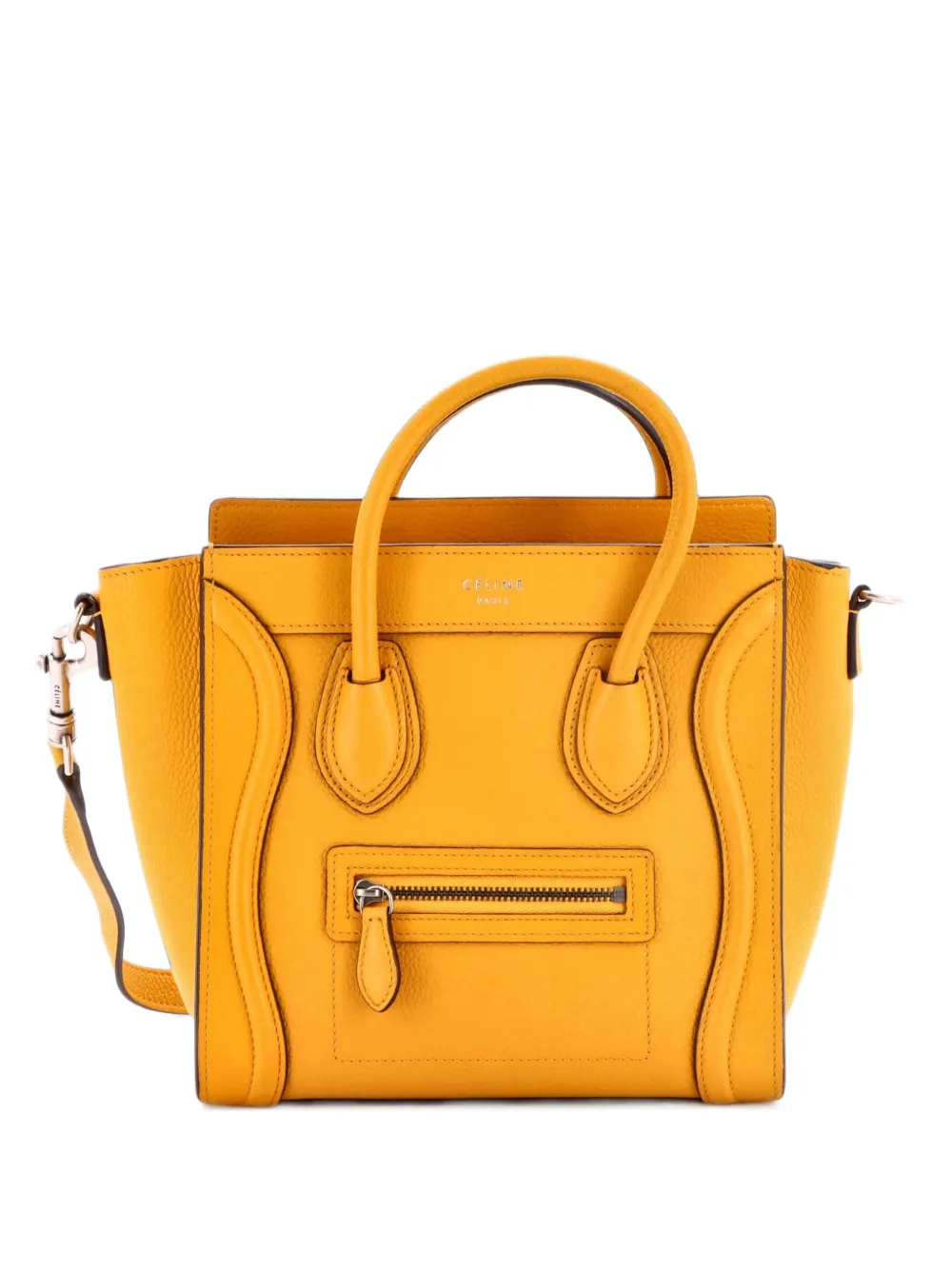 Celine Pre-Owned Luggage Bag Grainy Leather Nano crossbody bag - Gelb