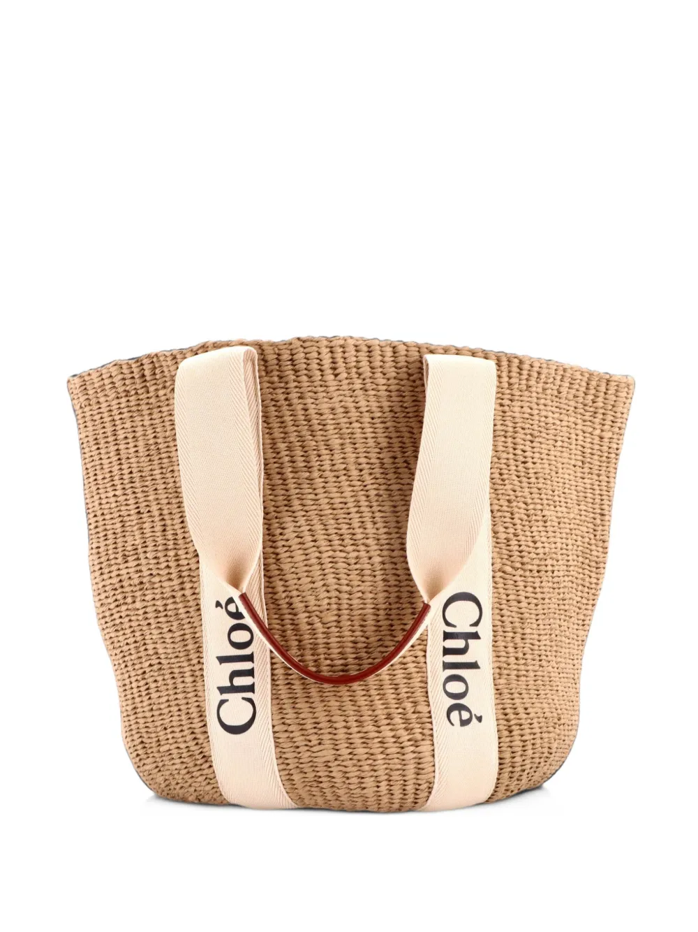 Chloé Pre-Owned x Mifuko Woody Tote Bag aus Raffiabast - Nude