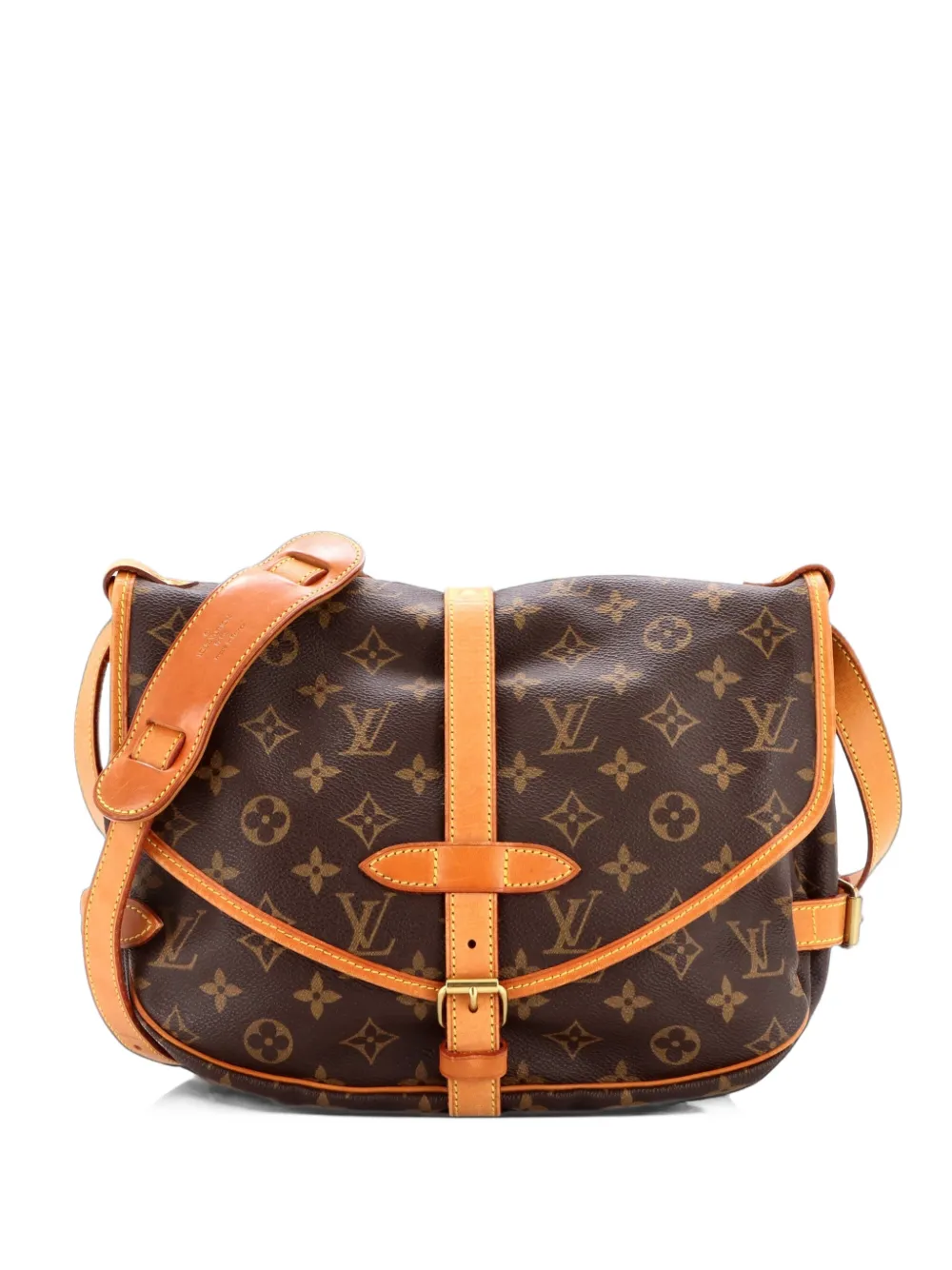 Louis Vuitton Pre-Owned Saumur Handbag Monogram Canvas 30 crossbody bag - Brown