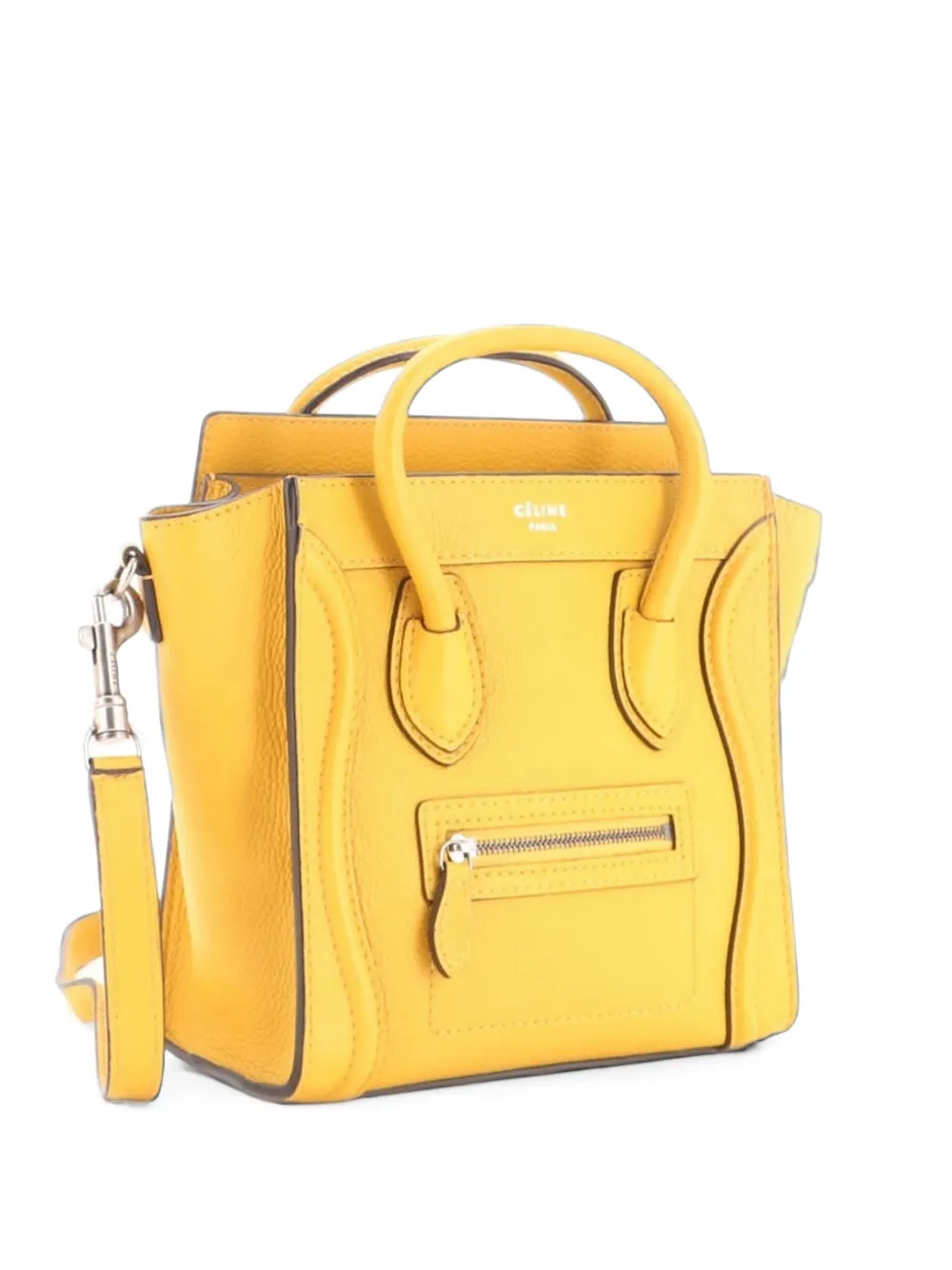 Celine Pre-Owned Luggage Bag Grainy Leather Nano crossbody bag - Gelb