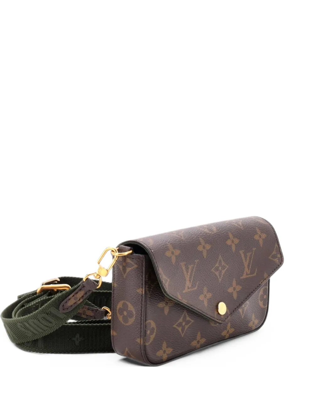 Louis Vuitton Pre-Owned Felicie Strap & Go Handbag Monogram Canvas crossbody bag - Brown