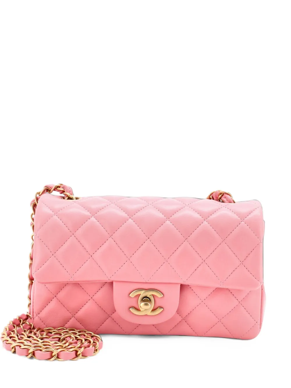 CHANEL Pre-Owned Classic Single Flap Bag Quilted Lambskin Mini crossbody bag - Rosa