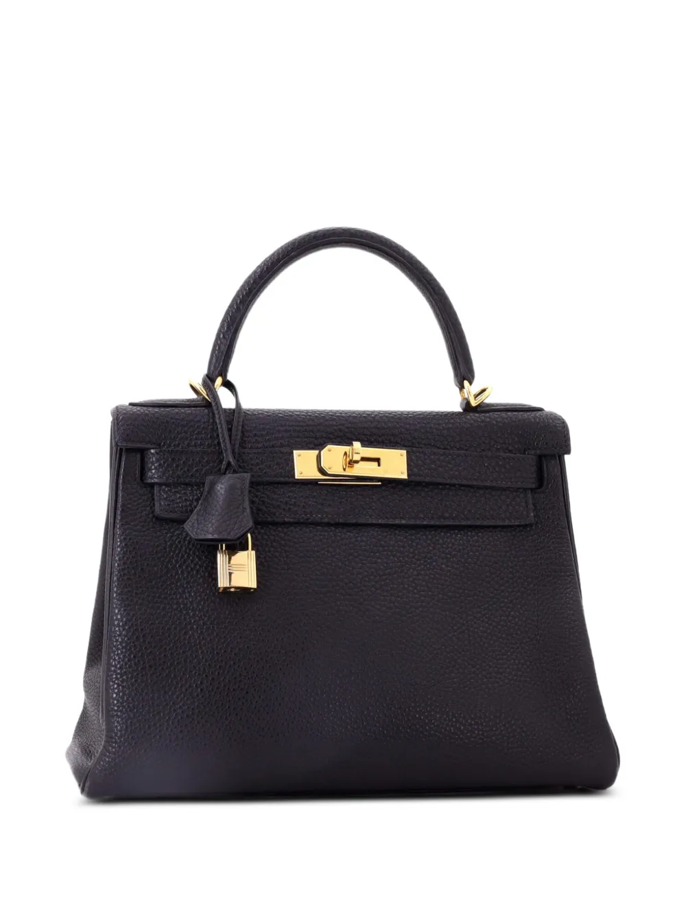 Hermès Pre-Owned Kelly Handbag Noir Togo with Gold Hardware 28 crossbody bag - Black