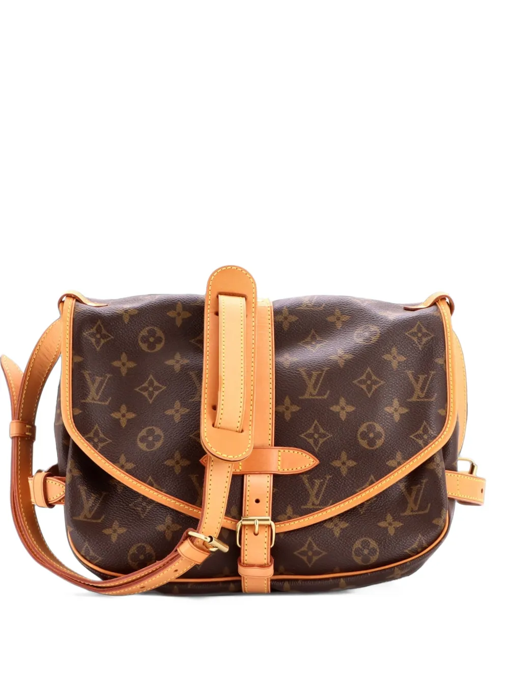 Louis Vuitton Pre-Owned Saumur Handbag Monogram Canvas 30 crossbody bag - Brown