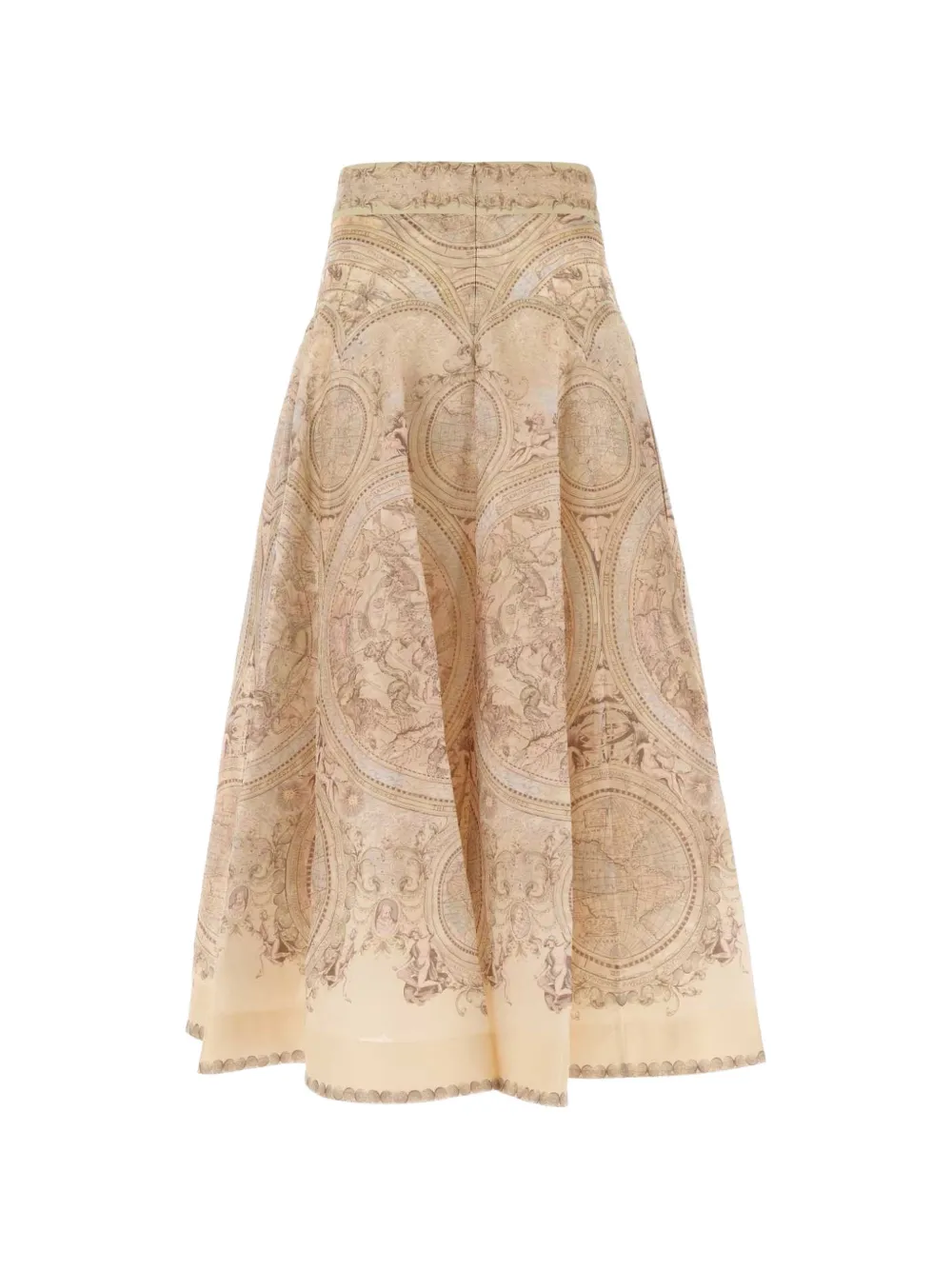 ZIMMERMANN Ascent panelled midi skirt Beige