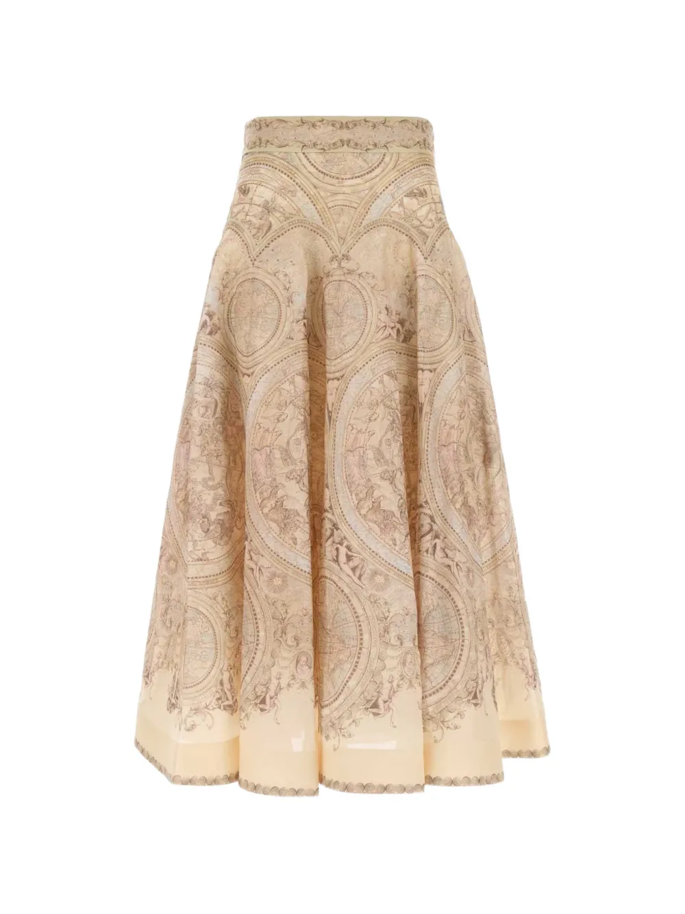 ZIMMERMANN Ascent panelled midi skirt - Nude