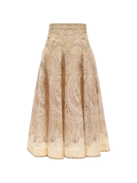 ZIMMERMANN Ascent panelled midi skirt