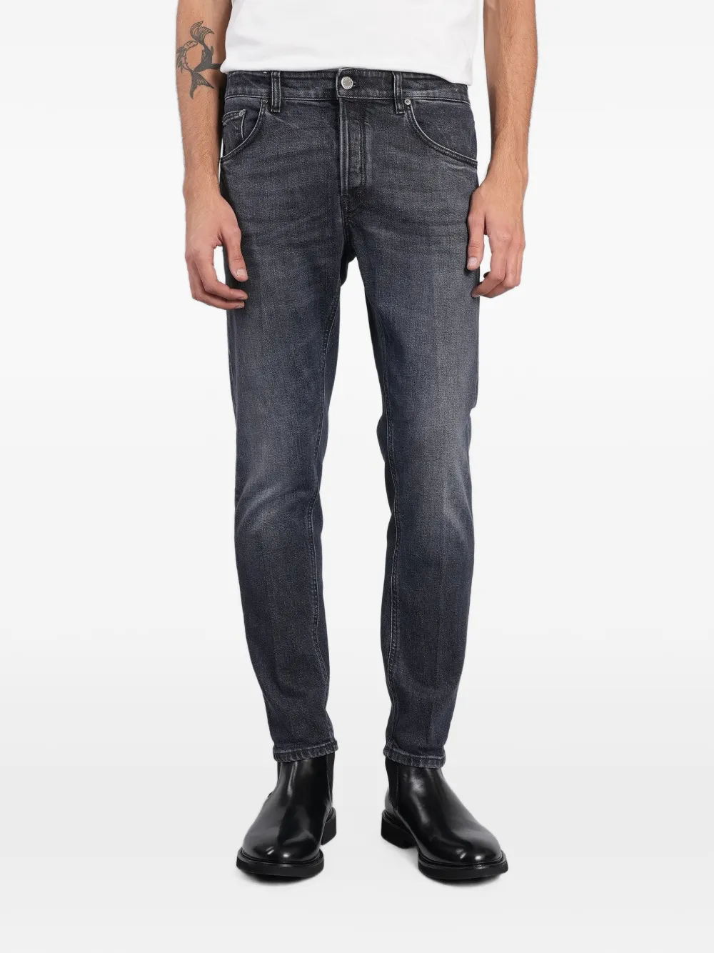 PT Torino Reggae faded-effect slim-fit jeans - Nero