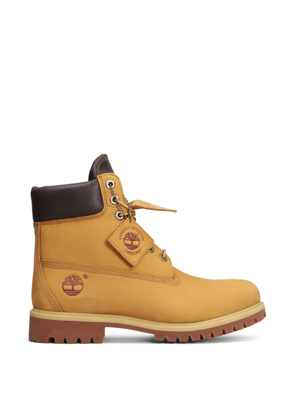 Timberland logo-debossed lace-up boots | Yellow | Image 1