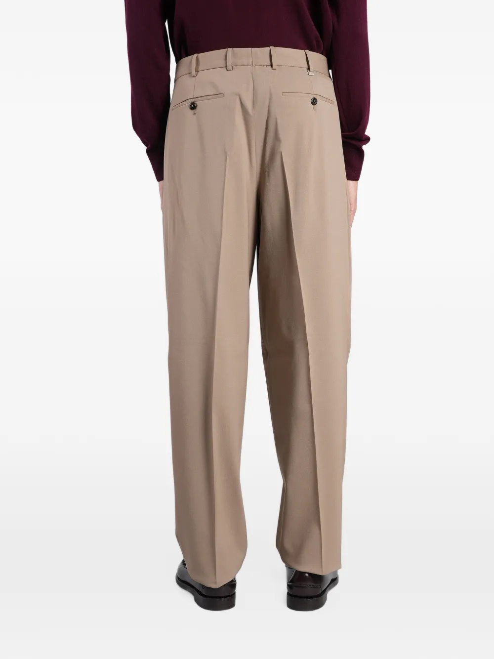 PT Torino pleated straight-leg trousers Bruin