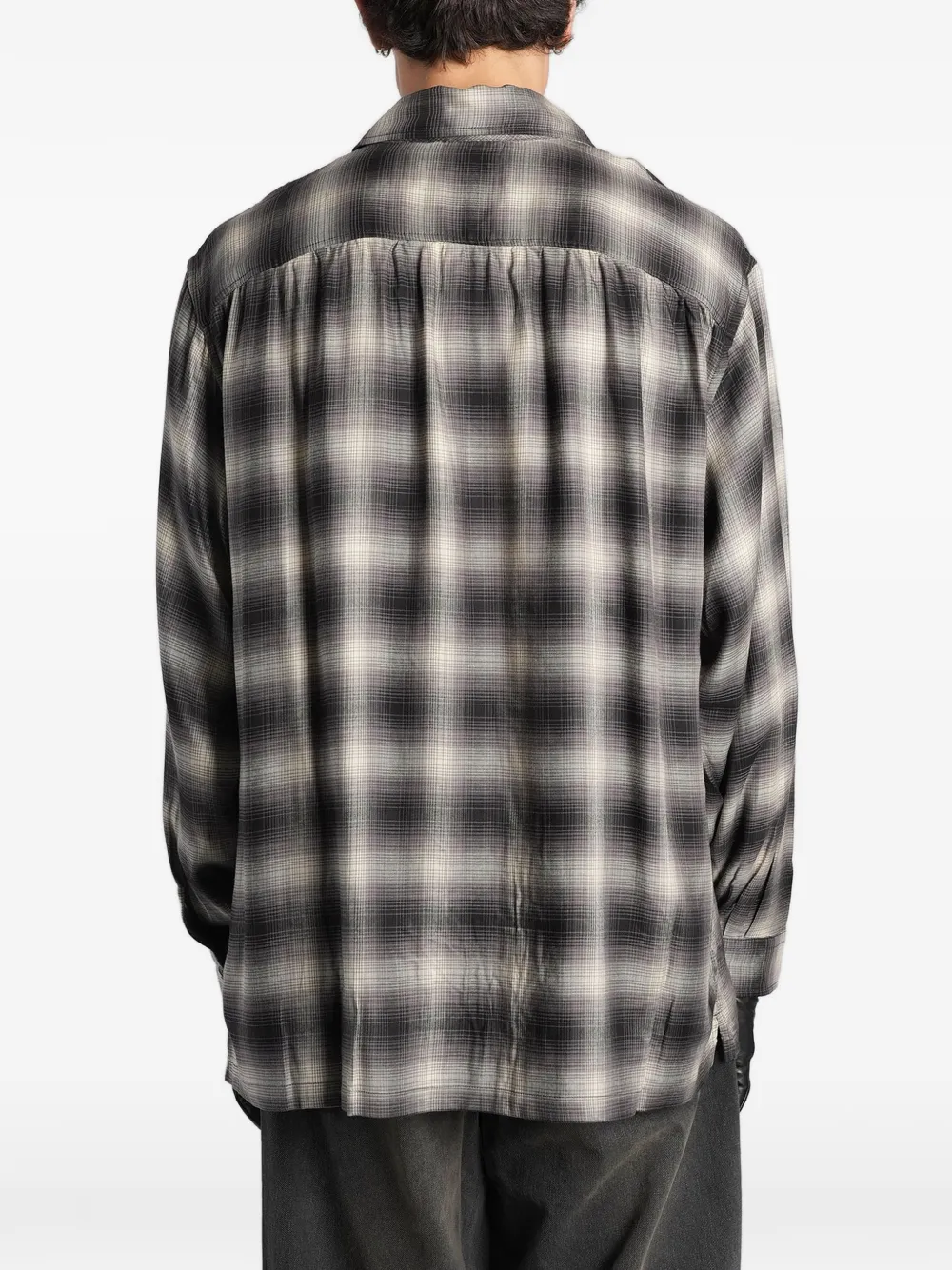 OUR LEGACY Every shirt taos check saloon tencel Zwart