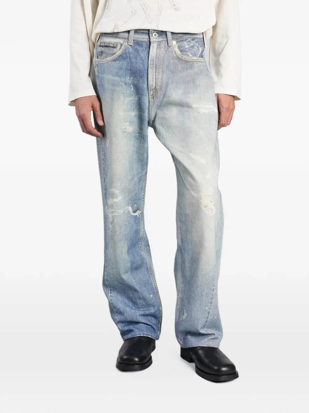 OUR LEGACY Third Cut digital denim print jeans - Blau