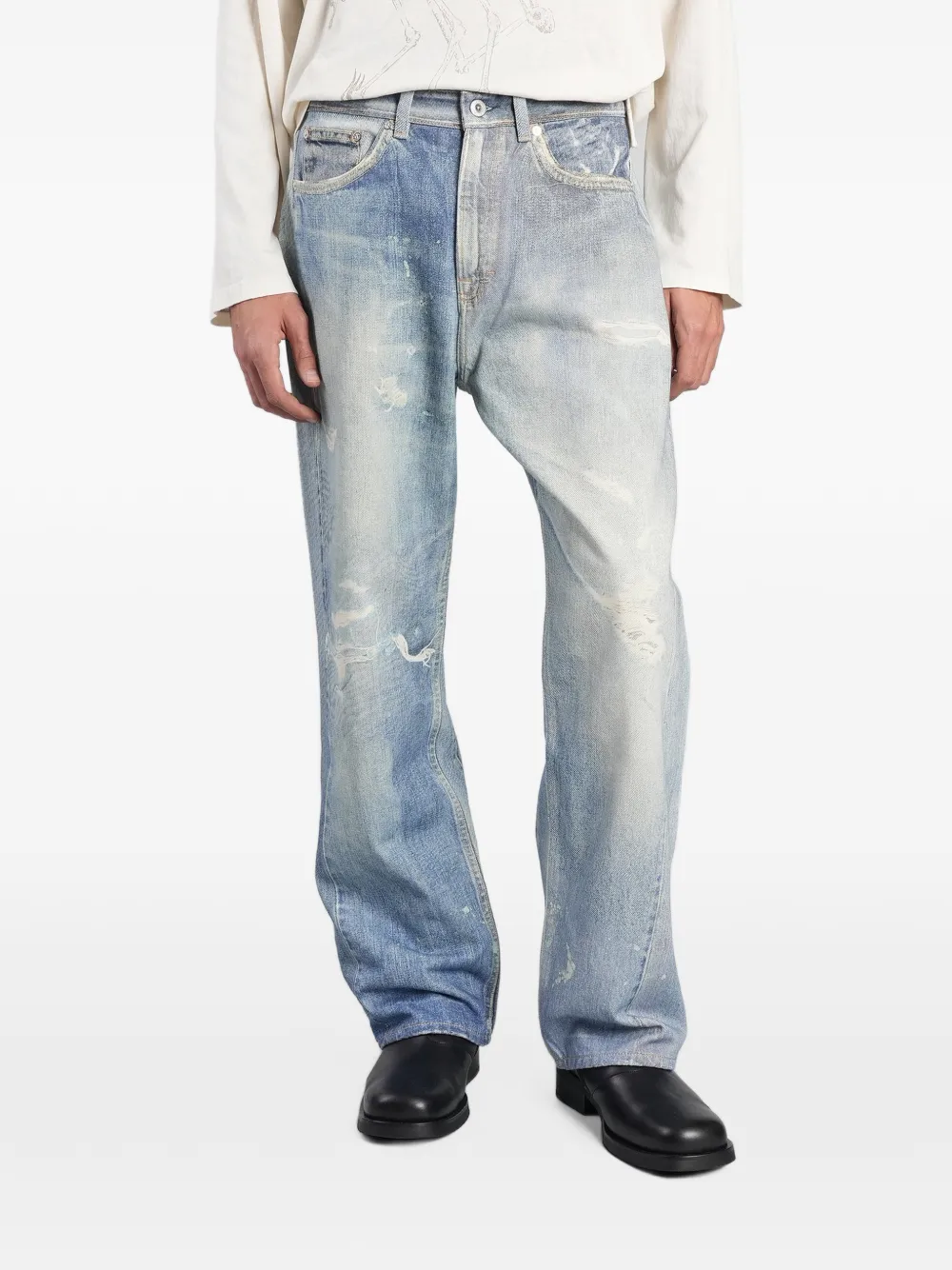 OUR LEGACY Third Cut digital denim print jeans - Blu