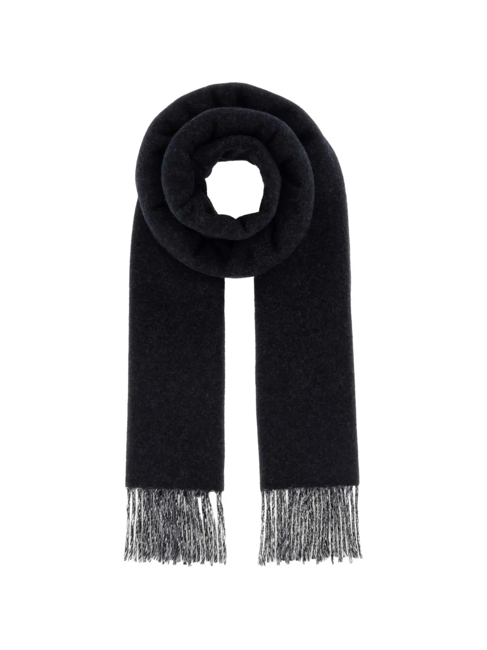 FENDI navy blue and ivory cashmere scarf