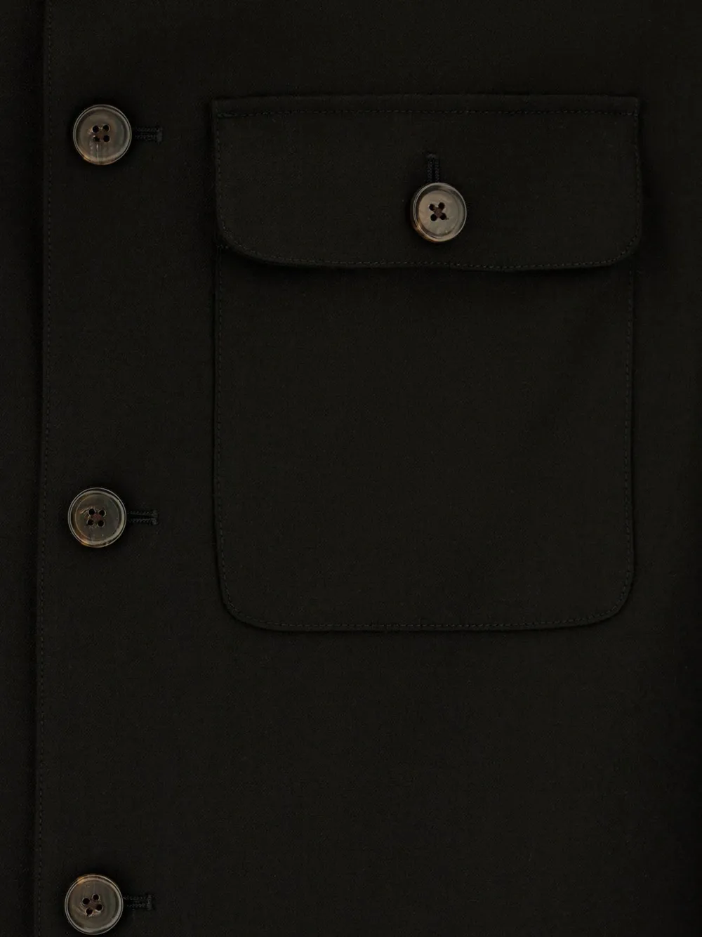 Corneliani flap-pocket button-up shirt jacket Zwart