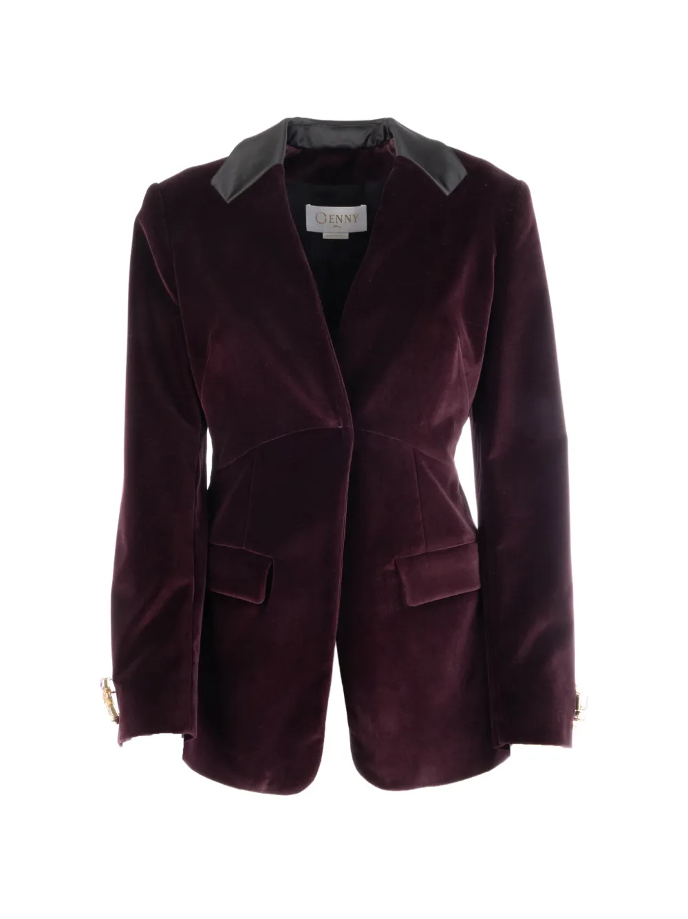 Genny velvet pleated-back blazer - Rot