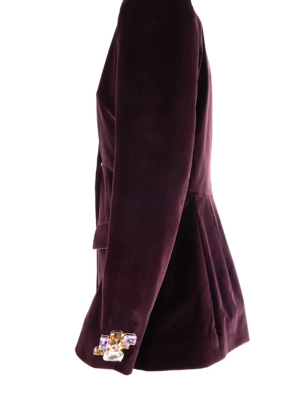 Genny Fluwelen blazer met plooien Rood