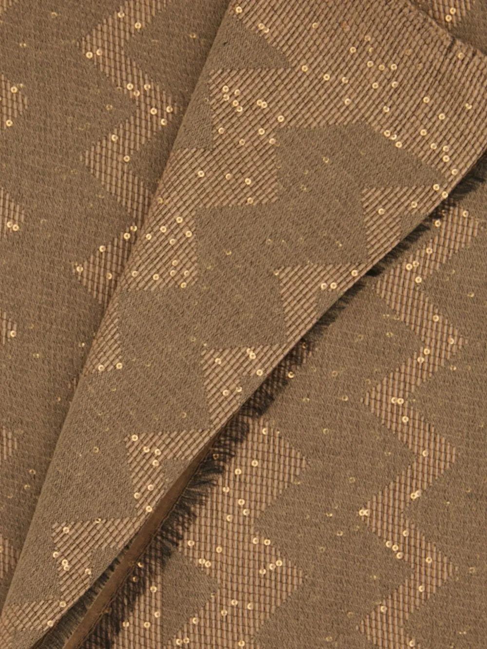 Missoni zigzag-knit sequin-embellished scarf Bruin