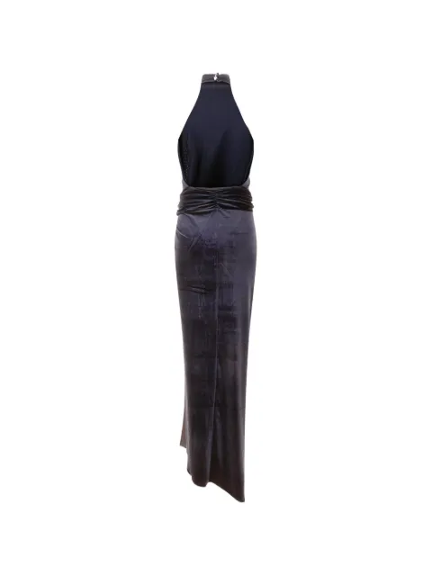 THE ANDAMANE Jessie velvet-effect maxi dress