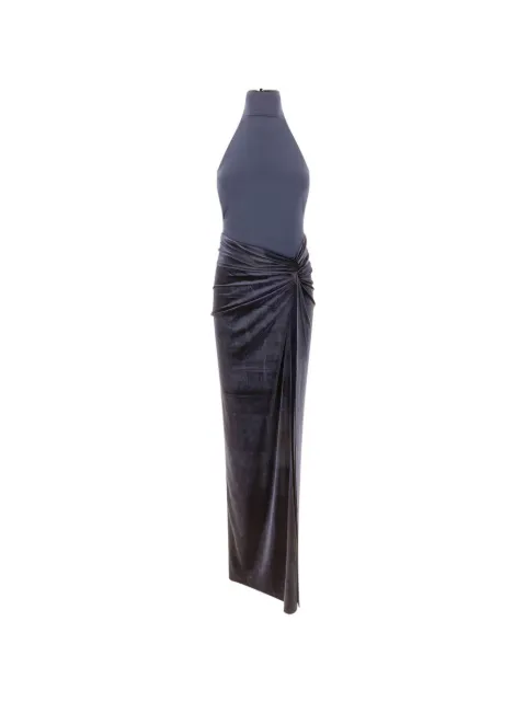 THE ANDAMANE Jessie velvet-effect maxi dress
