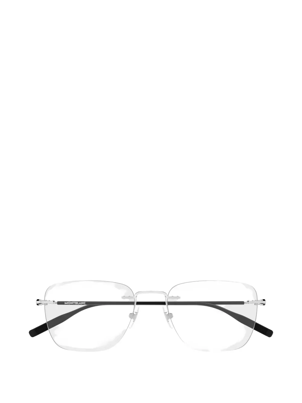 MONT BLANC EYEWEAR Occhiali rettangolari con montatura a giorno - Argento